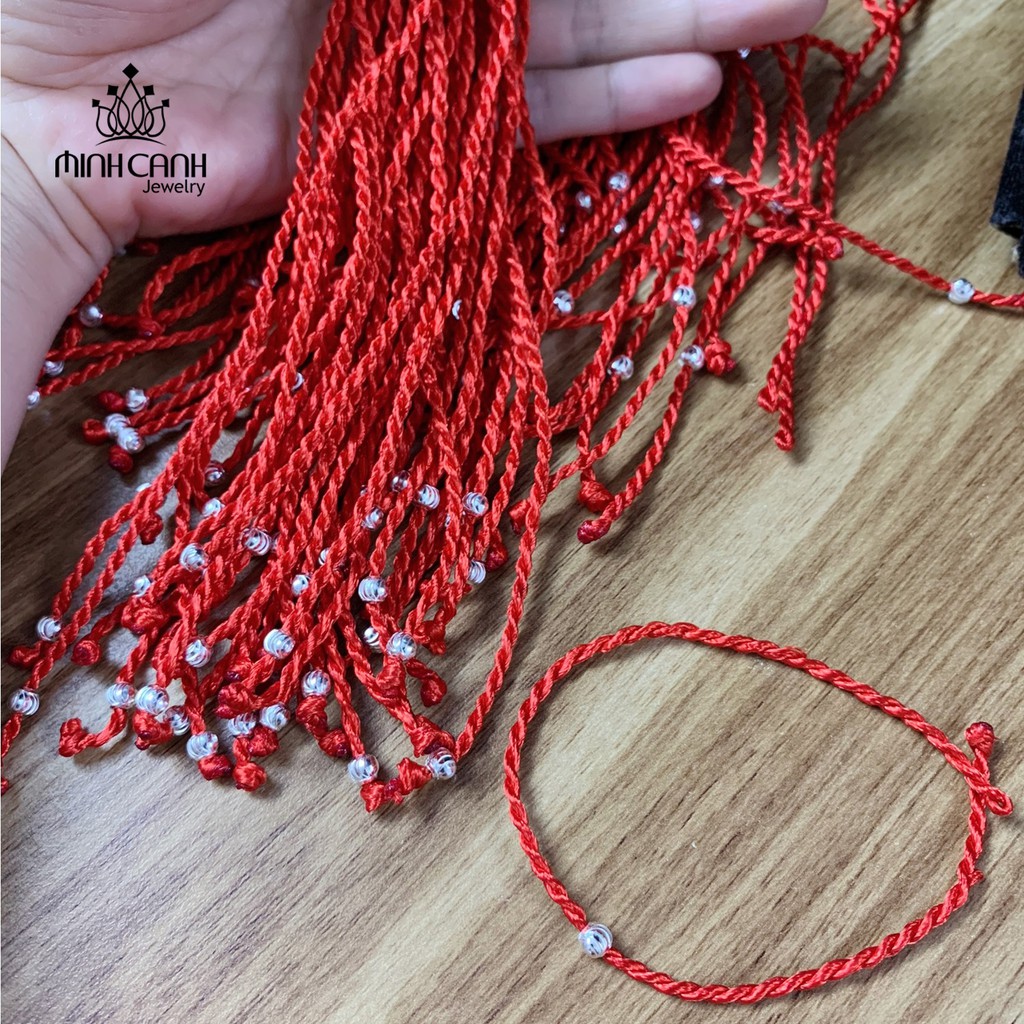 Vòng Tay Chỉ Đỏ Mix Bi Bạc Ta Mang Lại May Mắn - Minh Canh Jewelry | BigBuy360 - bigbuy360.vn