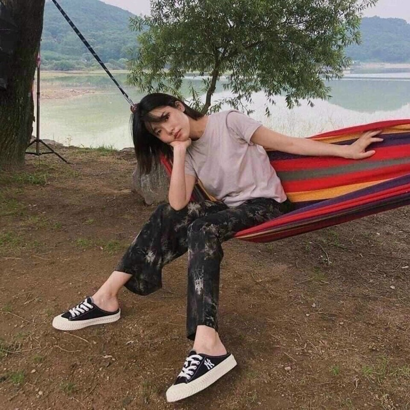 Giày đạp gót NY 4p thể thao nữ đi học đế cao siêu hot thời trang phong cách đẹp