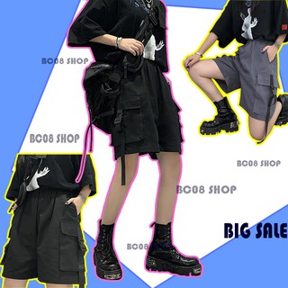 Quần SHORT TÚI HỘP Unisex cao cấp phối dây phong cách ulzzang full size BC043