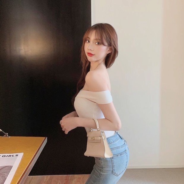 Áo 2 dây kiểu nữ mặc được 2 kiểu chất zip hàng đẹp co và giãn A70 Nội Y Xanh hàng đẹp trendy - nội y xanh