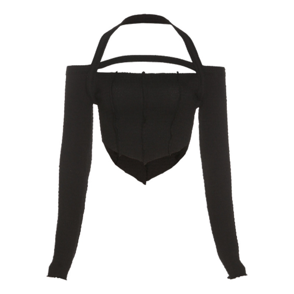 Áo thun nữ dài tay cổ thuyền màu trơn thời trang