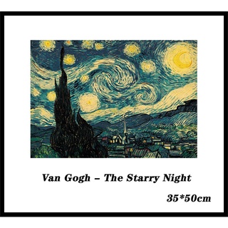 Áp phích dán tường trang trí nội thất kích thước 35x46cm họa tiết tranh Vangogh
