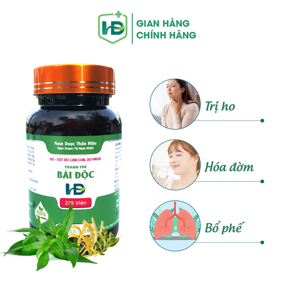 Viên uống Thanh Ph.ế Bài Độ.c không chỉ giảm h.o nhanh mà còn b.ổ ph.ế hộp 120v