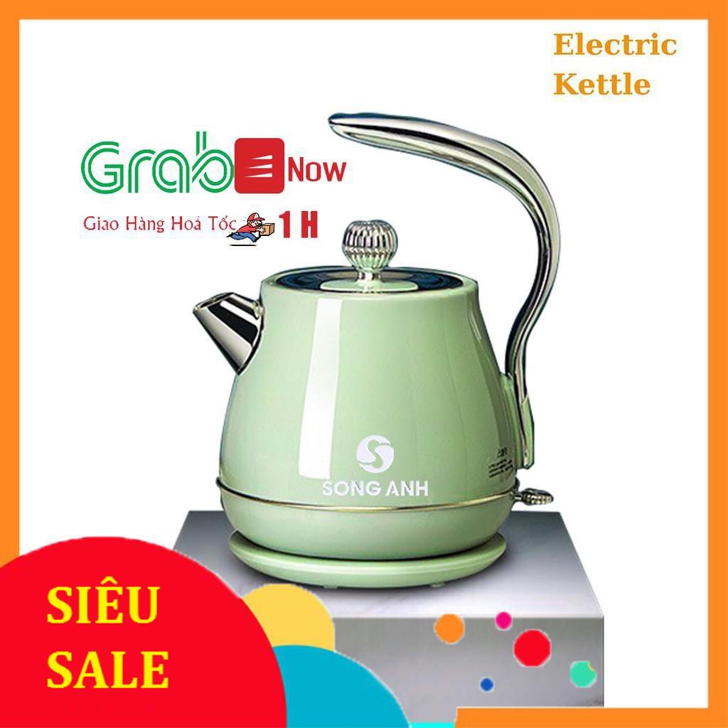 Ấm Siêu Tốc, Bình Nước Siêu Tốc Dung Tích 1.8L chất liệu INOX 304 cao cấp chống giật - Bảo Hành 12 Tháng