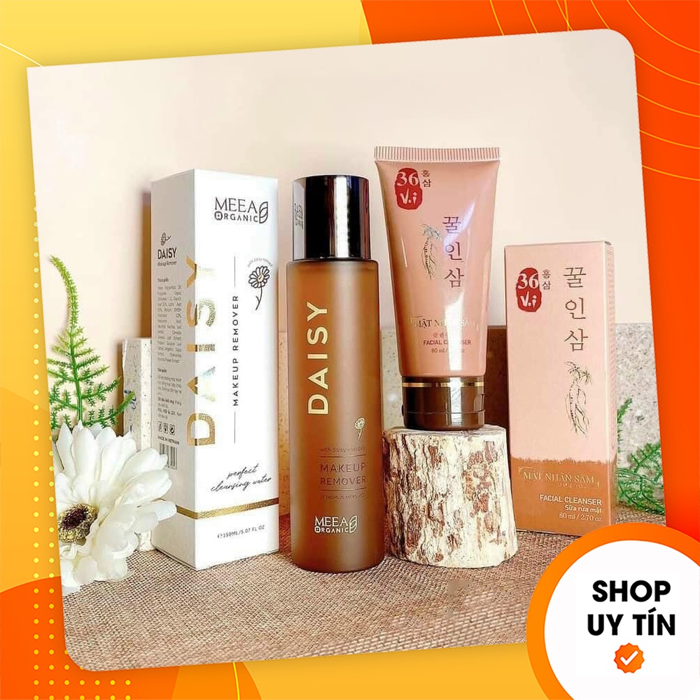 [Chính hãng] Combo Nước Tẩy Trang Daisy + Sữa Rửa Mặt Đông Y Mật Nhân Sâm + Cốt Thảo Dược 36 Vị + Cao Mụn Sâm Đỏ 36 Vị