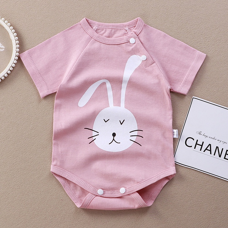 Bộ body chip cho bé trai bé gái mặc hè, Bodysuit cộc tay họa tiết dễ thương chất cotton mềm thoáng mát