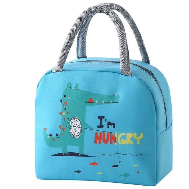 Túi đựng cơm vải Oxford 600D chống thấm, nhiều lớp có lót nhôm giữ nhiệt, Túi đựng thức ăn văn phòng cách nhiệt tốt