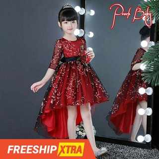 Đầm đuôi tôm có tay công chúa cao cấp