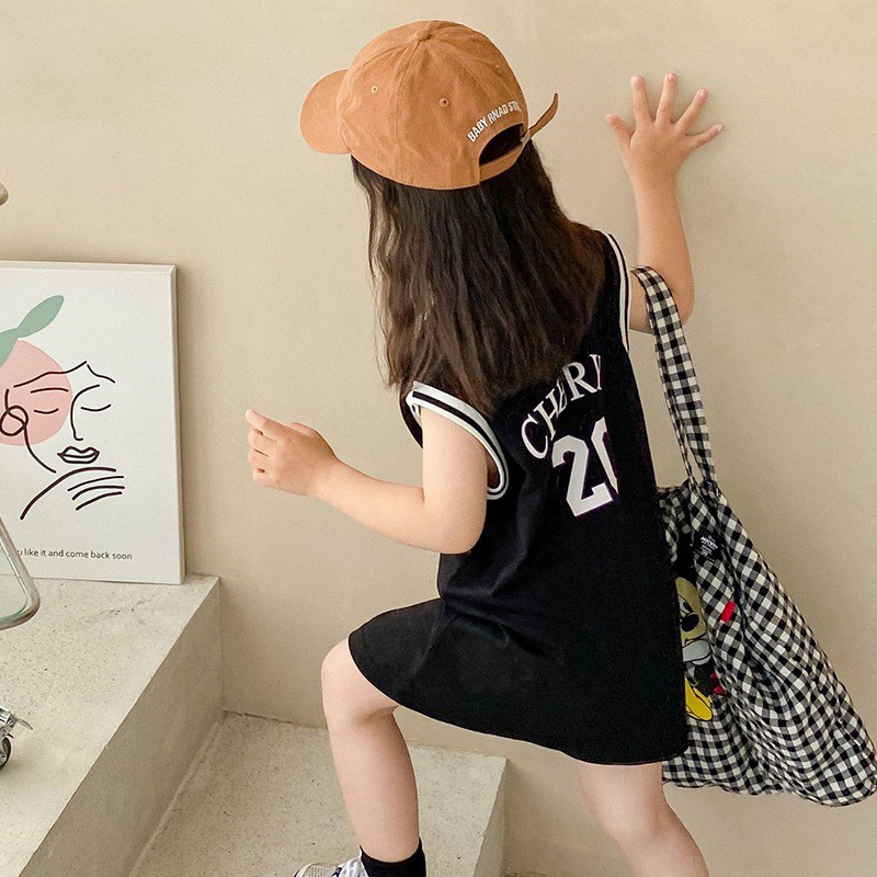 Đầm Thể Thao Sát Nách Thoải Mái Thời Trang Phong Cách Hàn Quốc Cho Bé Gái