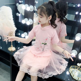 Set đồ mang phong cách cổ xưa Trung Quốc xinh xắn cho bé gái