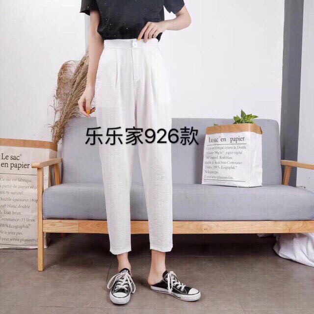 Quần baggy đũi khuy trước chun sau mịn mát