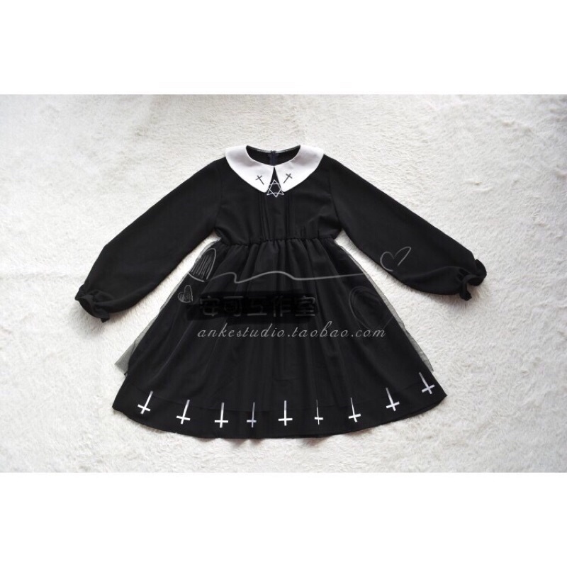 [Order] YAS0061-Váy lolita chữ thập in ngôi sao 6 cánh