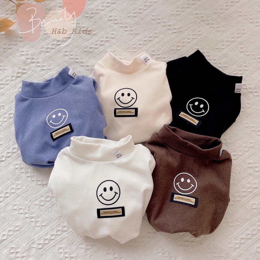 ÁO COTTON ZIP GIỮ NHIỆT LÓT LÔNG nhung mịn, cổ 3 phân cho bé 6-24kg