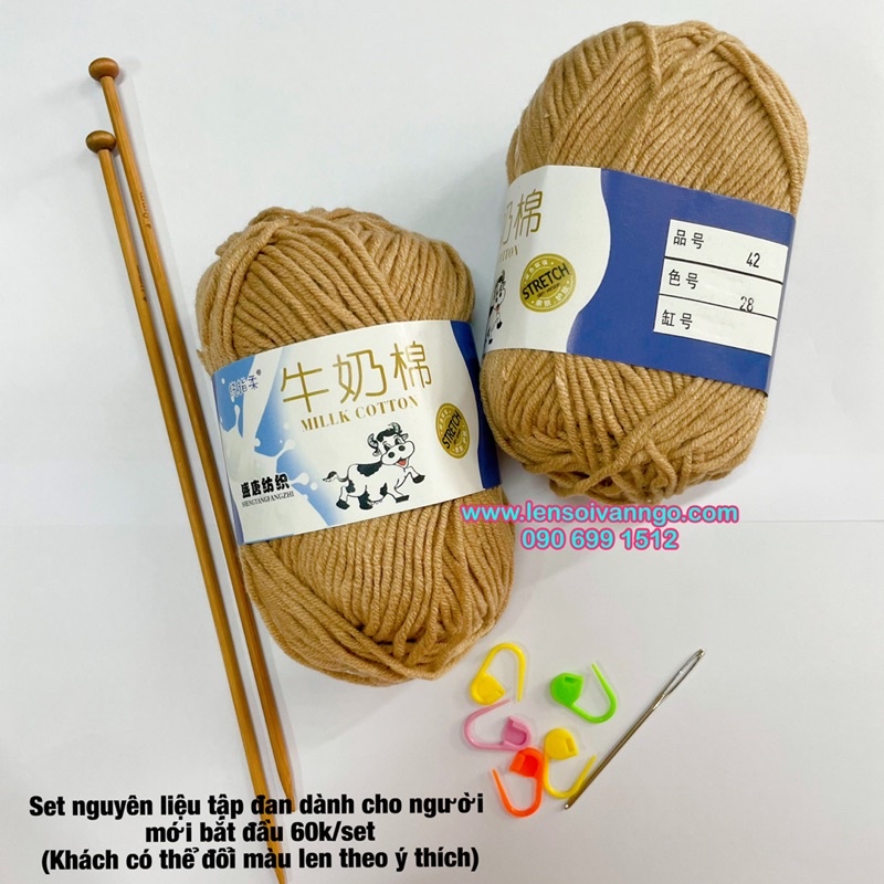 Set nguyên liệu giành cho người mới học đan móc len