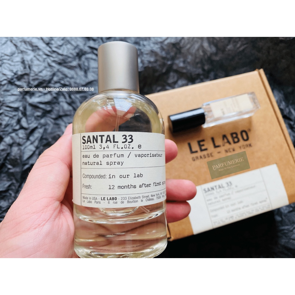 Nước hoa Le Labo Santal 33 hương gỗ tươi mới, mạnh mẽ, cá tính
