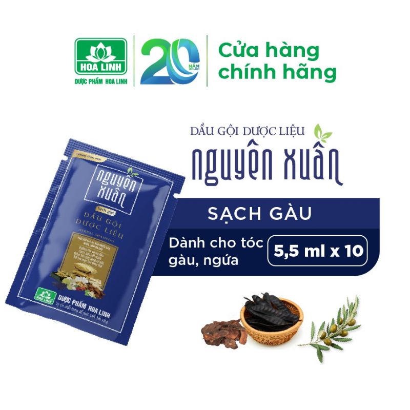 dầu gội xả Nguyên Xuân bồng bềnh dưỡng tóc sạch gàu dây 10 gói