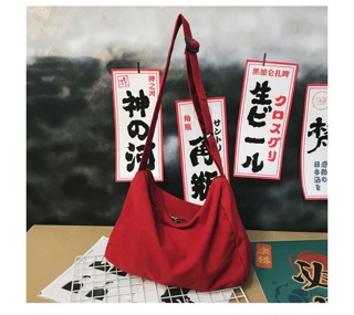 Túi Vải Canvas Đeo Chéo Oversize
