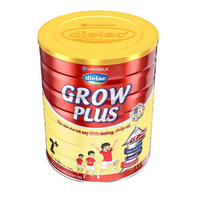 SỮA BỘT VINAMILK DIELAC GROW PLUS ĐỎ 2+ ( Hộp thiếc 1500g)