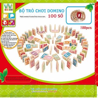 Đồ chơi gỗ đô mi nô số học phép tính trí tuệ