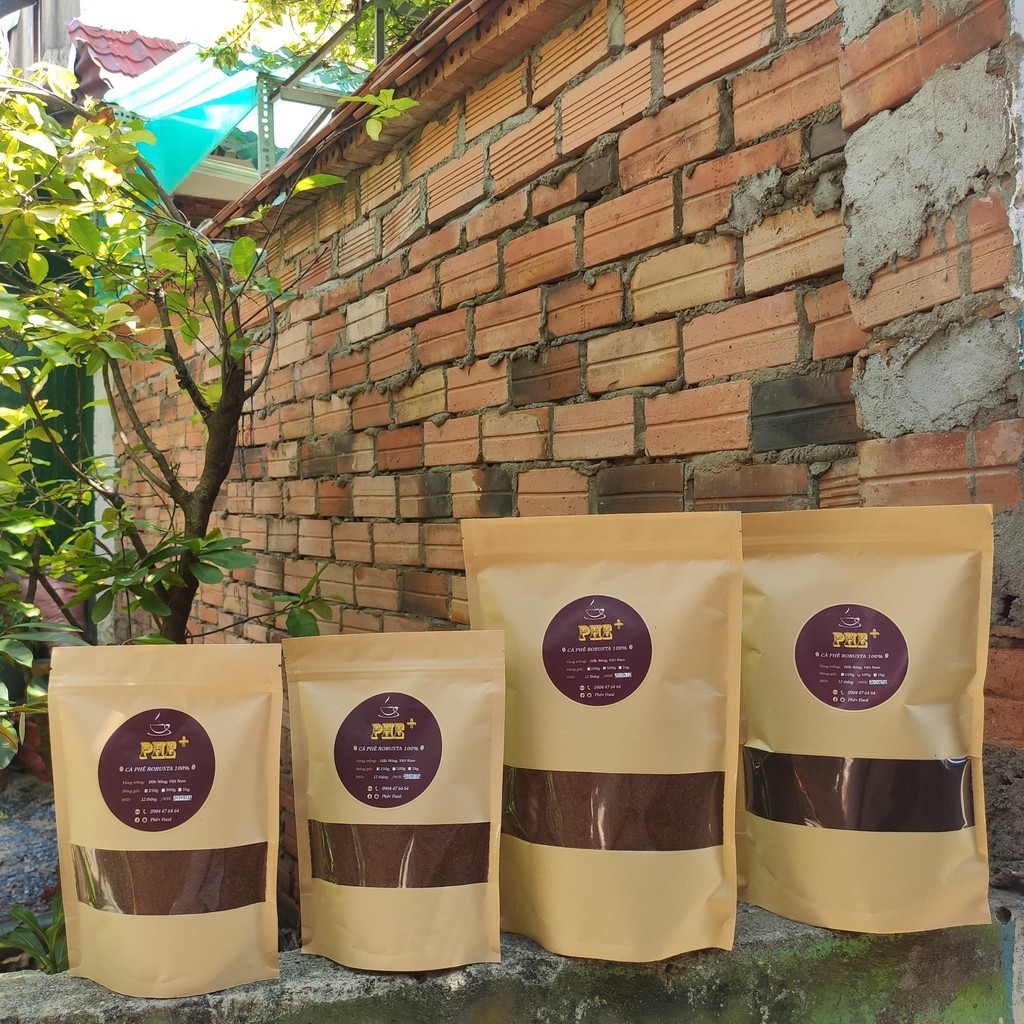 Cà phê Robusta 100% PHE+ 500gr Cafe rang xay -Tây Nguyên