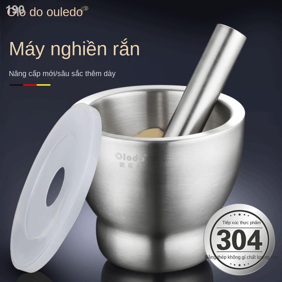 RMáy nghiền tỏi Oralto 304 thùng thuốc bằng thép không gỉ hộ gia đình khuấy thủ công thực phẩm bổ sung ớt rắn