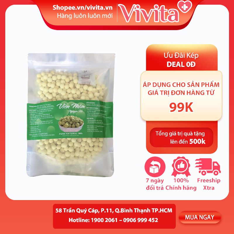 500gr viên mầm đậu nành nguyên xơ cao cấp tăng vòng 1, đẹp da, cân bằng nội tiết tố nữ có giấy chứng nhận ATTP N938A