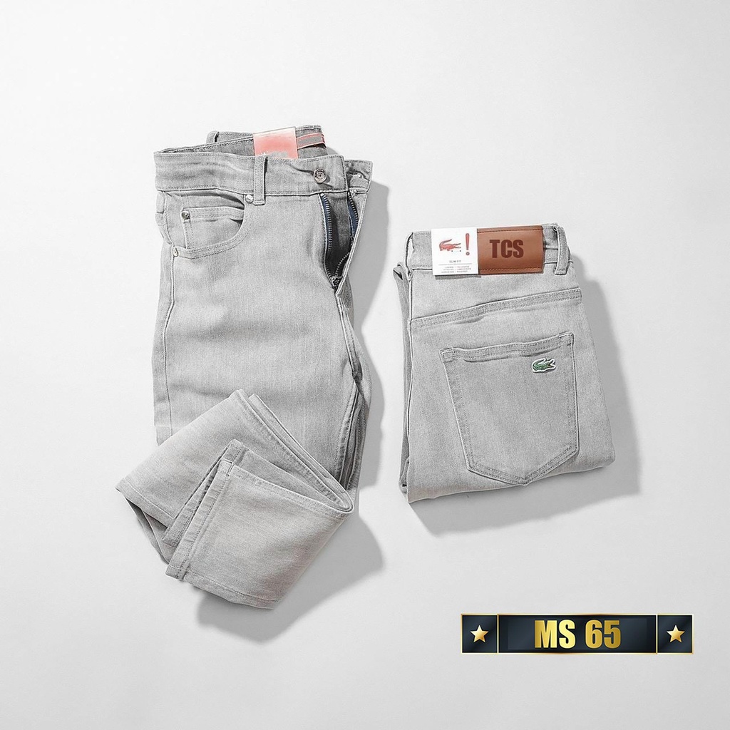 Quần jean nam xám trơn cao cấp-chất bò co dãn 4 chiều-from chuẫn thời trang Lady-Hn Store88 o3