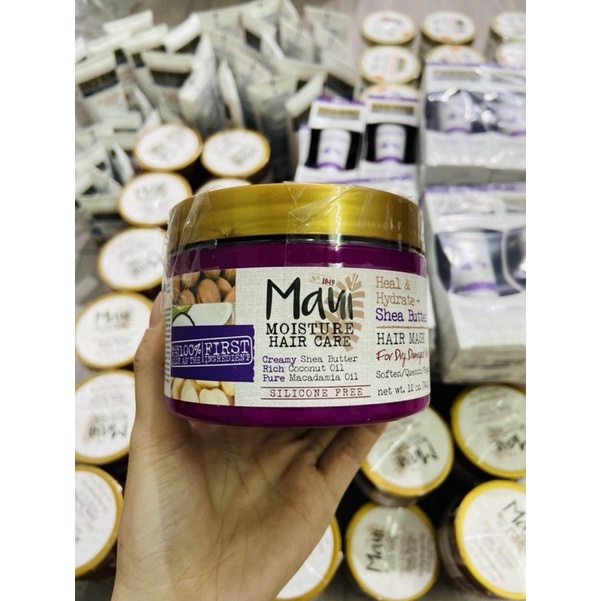 [BILL MỸ] MẶT NẠ Ủ TÓC MAUI MOISTURE SHEA BUTTER HAIR MASK 340G