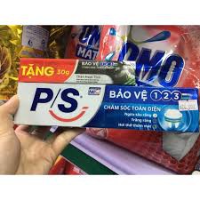 KEM ĐÁNH RĂNG PS - Bảo Vệ 123 (190g tặng hộp nhỏ PS Than hoạt tính 30g )