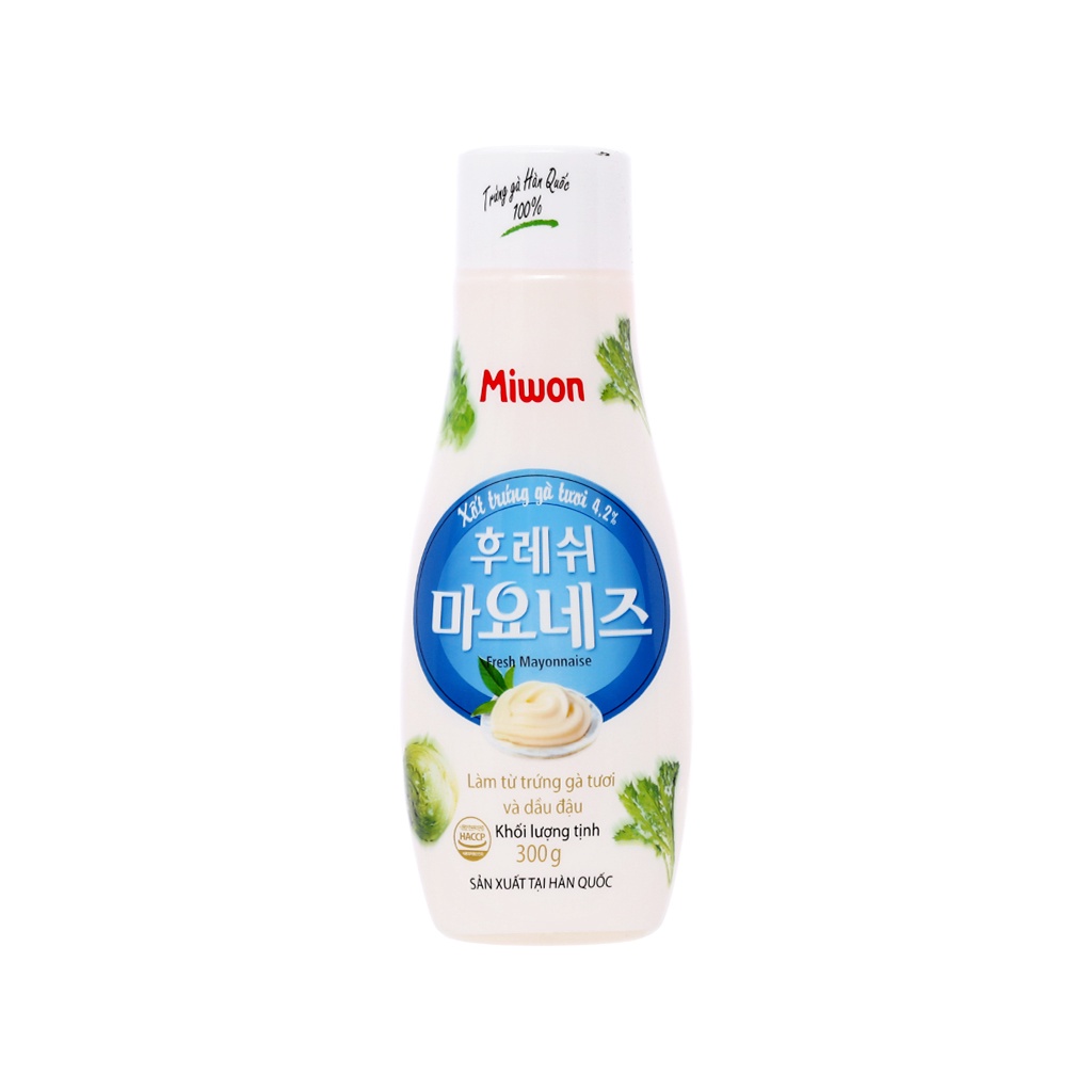 Xốt trứng gà tươi Miwon Fresh Mayonnaise chai 300g