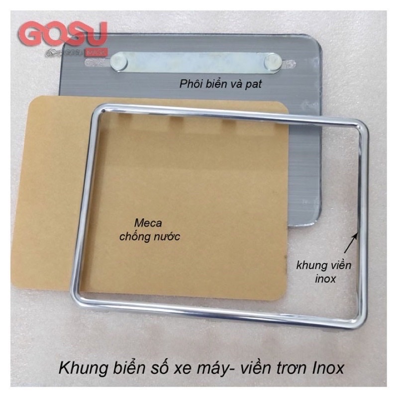 Bộ Khung Biển Số Xe Máy inox Cực Đẹp có bán lẻ