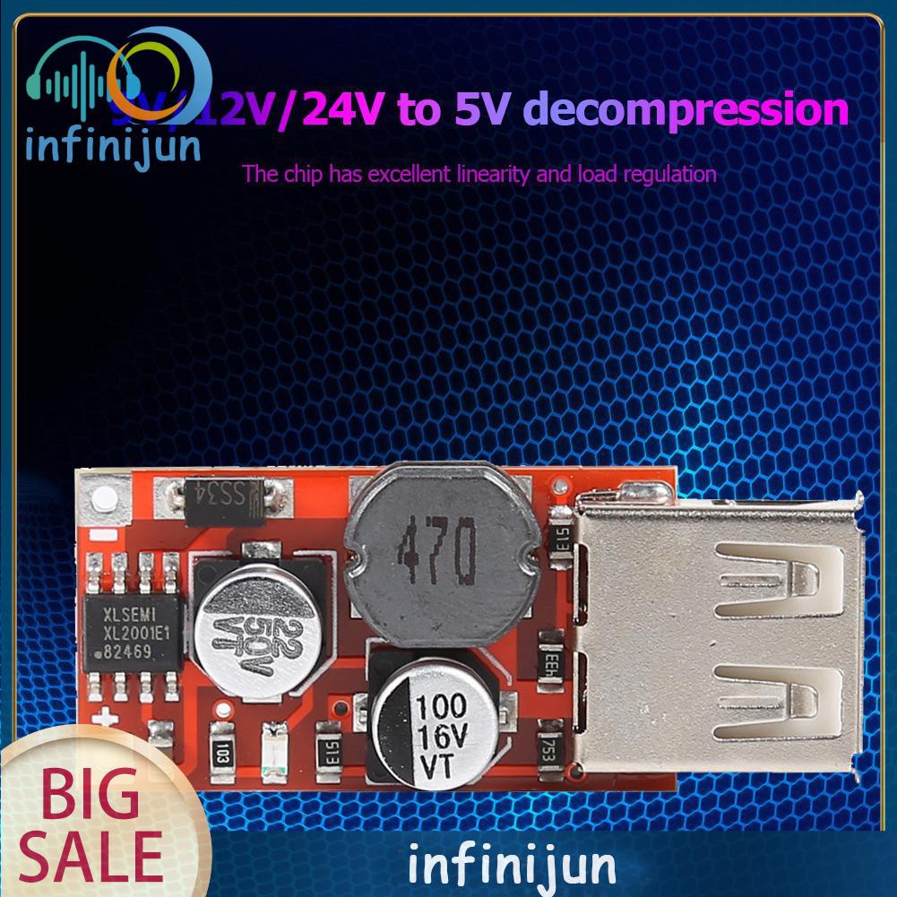 Mô Đun Hạ Áp Dc-Dc 9v/12v/24v Sang 5v Usb