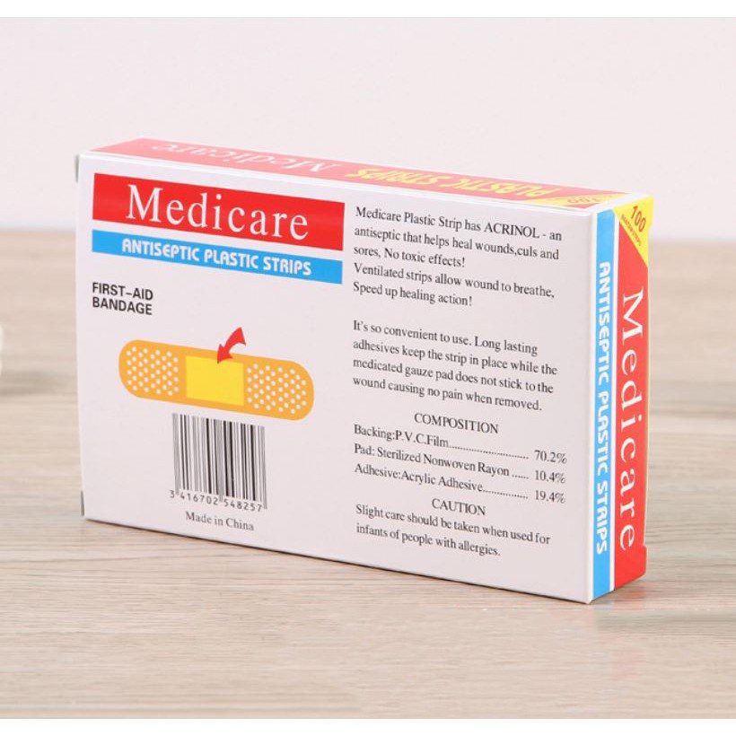 Hộp 100 miếng băng y tế cá nhân urgo Mediacare 🍀 Clovershop68 🍀