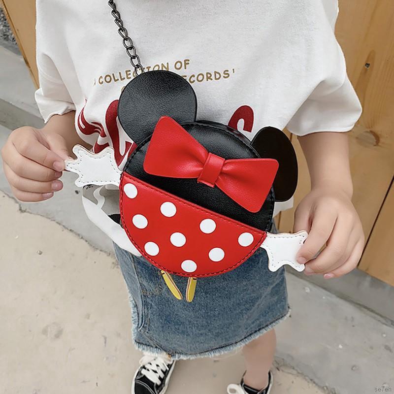 Túi đeo chéo vai tạo hình chuột Mickey dễ thương cho bé