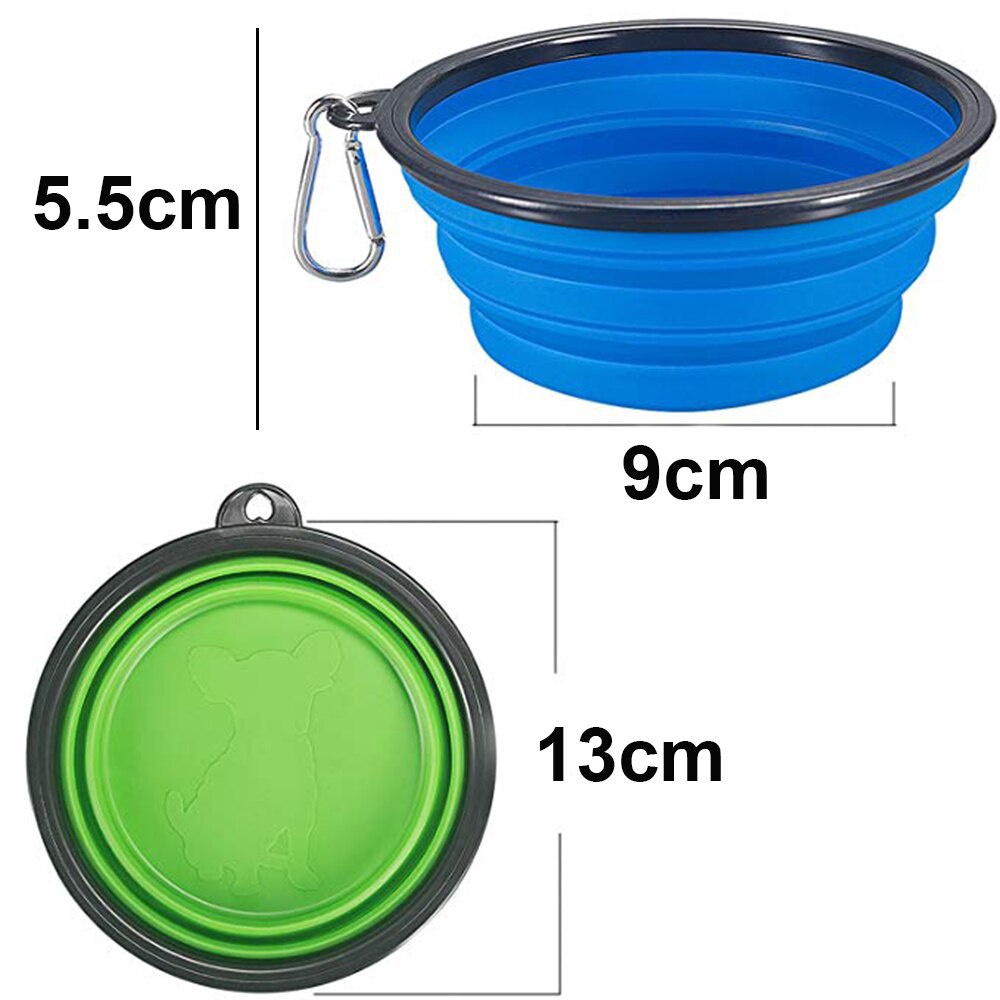 Tô đựng thức ăn/ nước uống cho thú cưng xếp gọn được tùy chọn màu