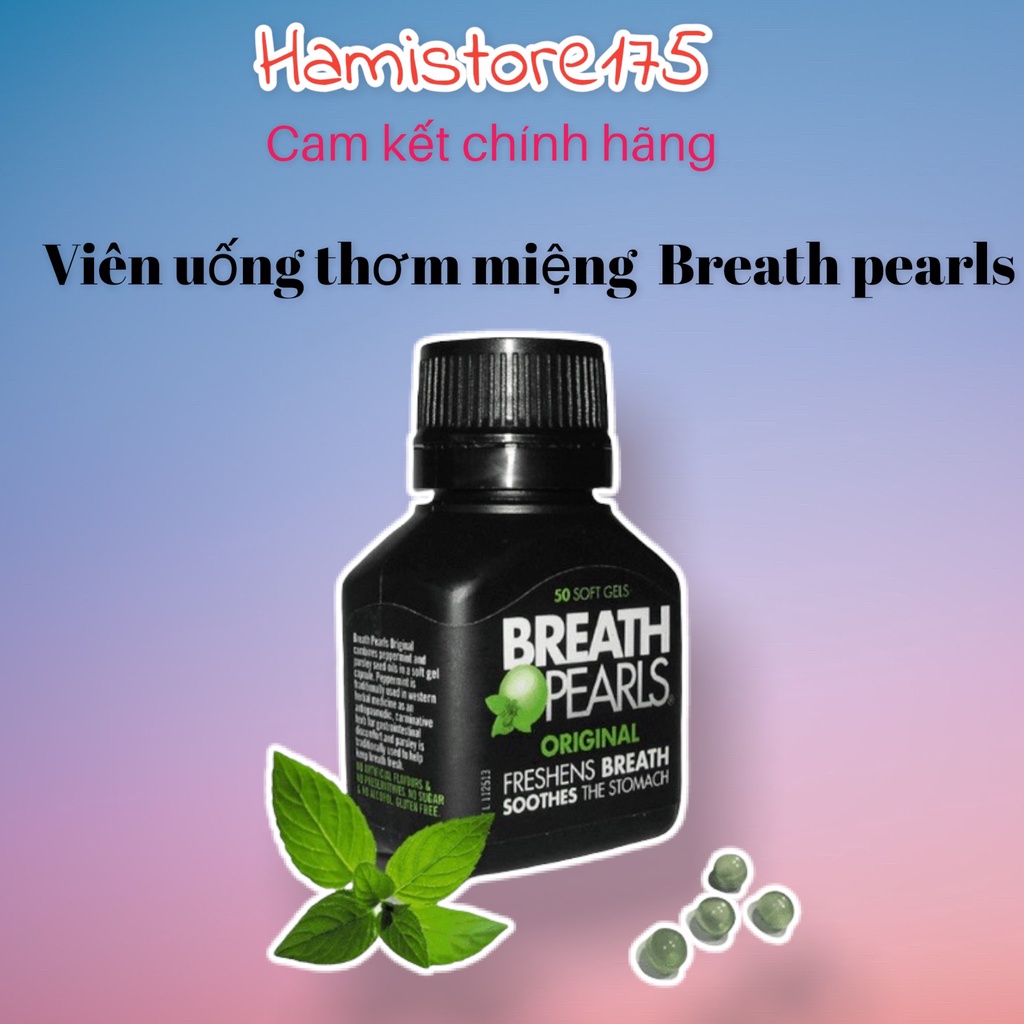 (CHÍNH HÃNG)Viên uống thơm miệng Breath Pearls