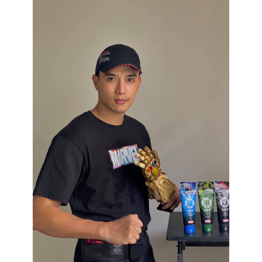 Áo Thun BOO Nam Nữ Unisex Oversize Dáng Rộng 100% Cotton Cao Cấp In Marvel Logo