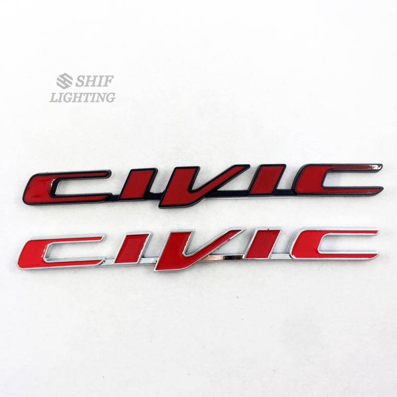 Miếng dán hình chữ CIVIC bằng kim loại trang trí cho xe ô tô Honda Civic