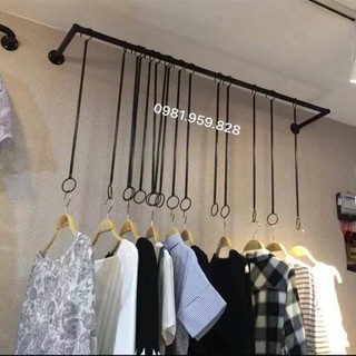 Phụ kiện shop thời trang, kệ treo quần áo, dây thả sắt