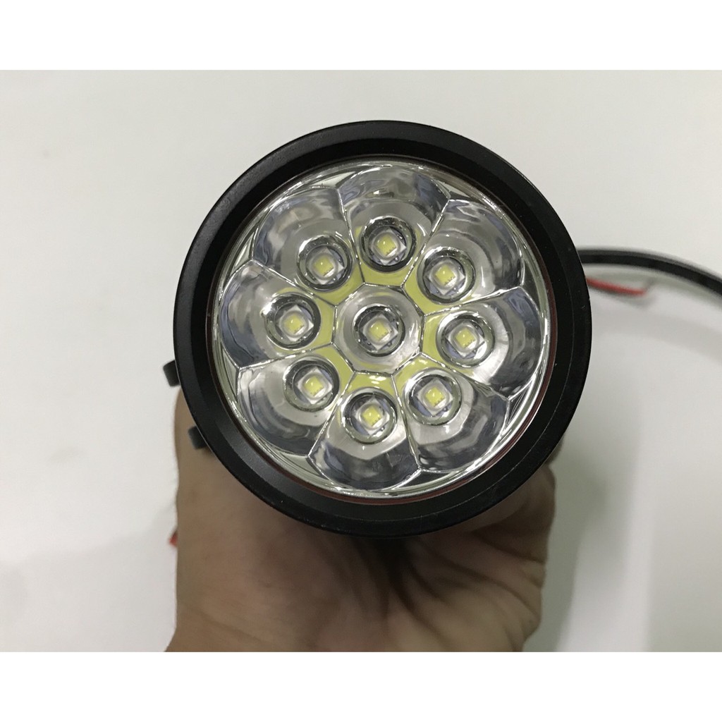 Đèn Trợ Sáng L9X Loại 1 Siêu Sáng 9 bóng Led ( Bảo Hành 6 Tháng) Chống Nước!