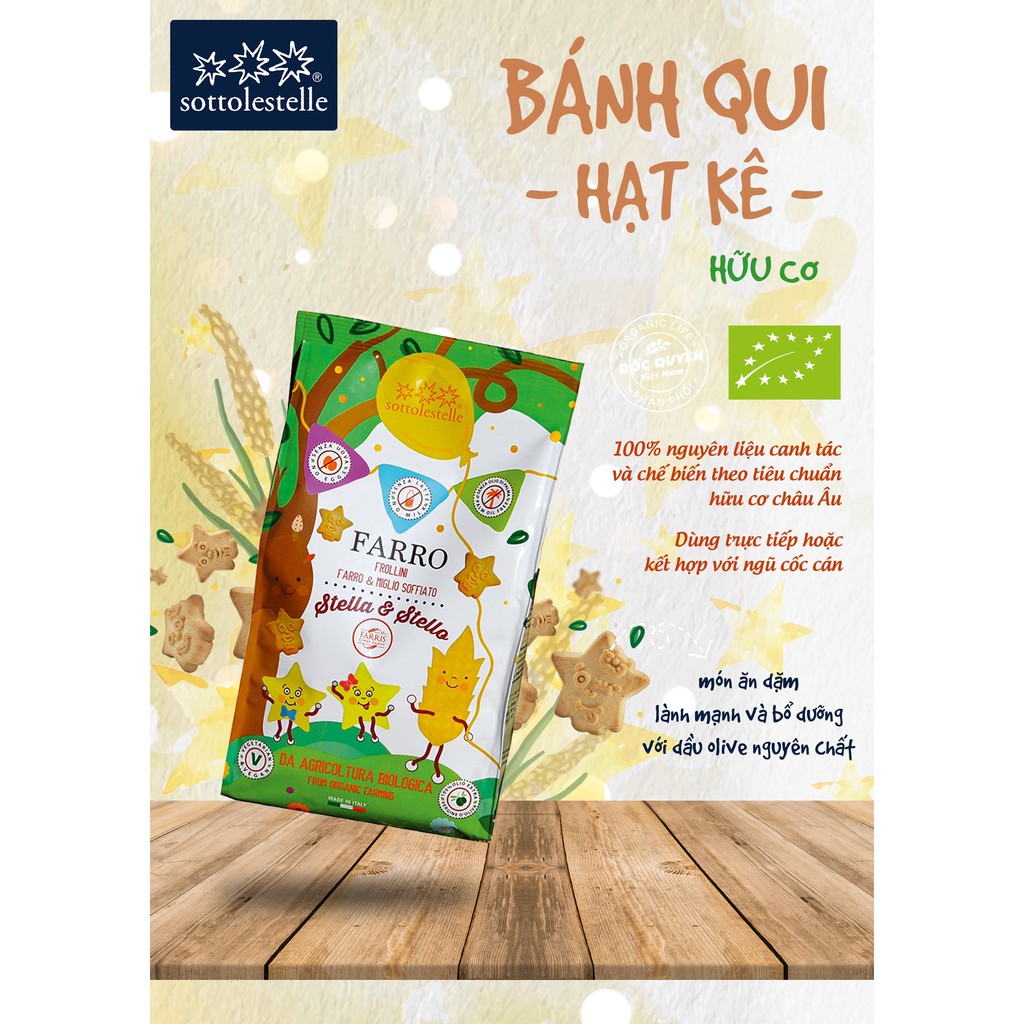 Bánh quy hữu cơ cho bé nhiều vị Sottolestelle