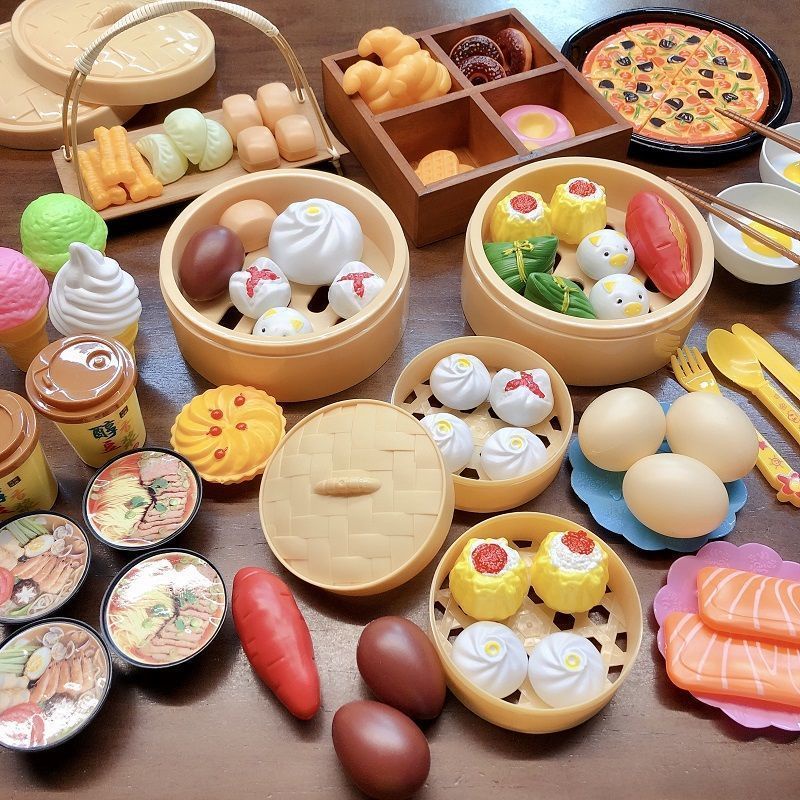 ▲Đồ chơi trẻ em nhà bếp mô phỏng thức ăn sớm bé trai và gái giáo dục phù hợp với nhận