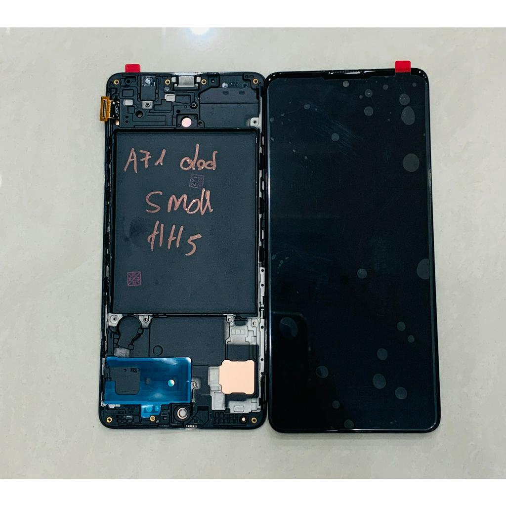 Màn Hình Nguyên Bộ Samsung A71 2019 / A715F, Loại OLED - 2iC, Liền Xương