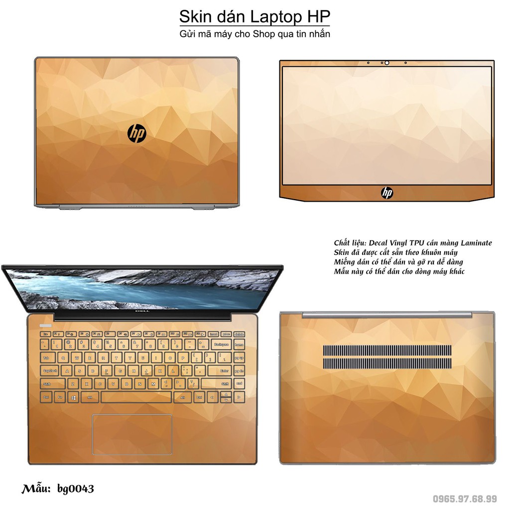 Skin dán Laptop HP in hình Vân kim cương _nhiều mẫu 2 (inbox mã máy cho Shop)