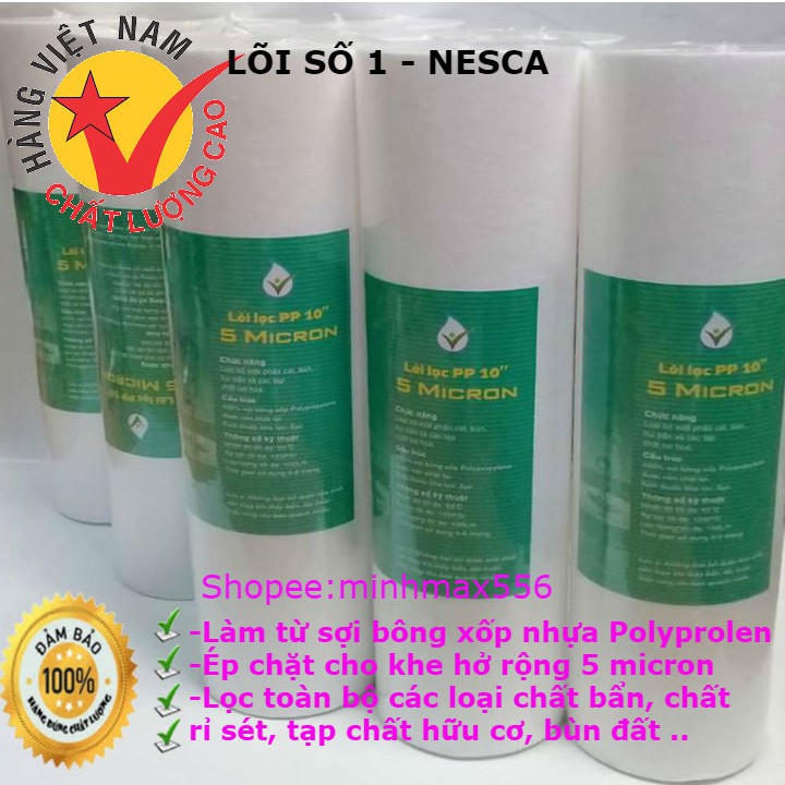 [UY TIN SỐ 1] COMBO 10 Lõi lọc nước NESCA đa năng - Lắp được cho tất cả các loại máy lọc nước