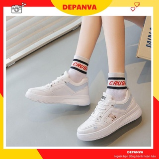 Giày thể thao nữ  sneaker độn đế trắng đi học đi chơi đẹp DEPANVA GTT001