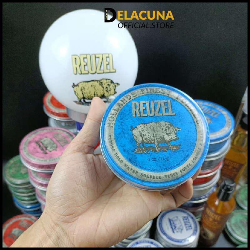 Sáp vuốt tóc nam chính hãng Reuzel Blue Pomade cao cấp Delacuna RB01