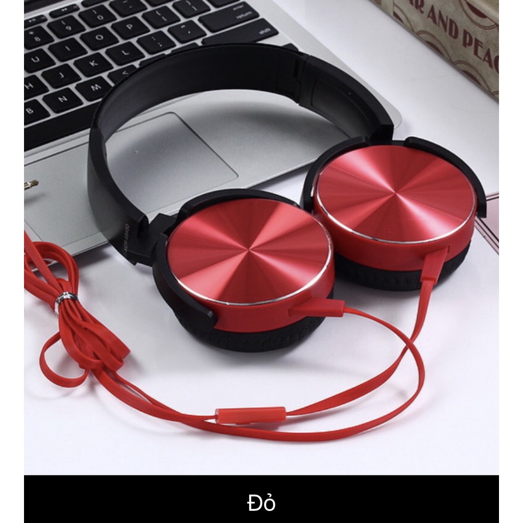 [ XB450 ]Tai nghe dây chụp tai XB450 siêu bass, Dùng Cho Mọi Thiết Bị điện thoại , Máy Tính jack 3.5mm,Bảo hành 12 Tháng