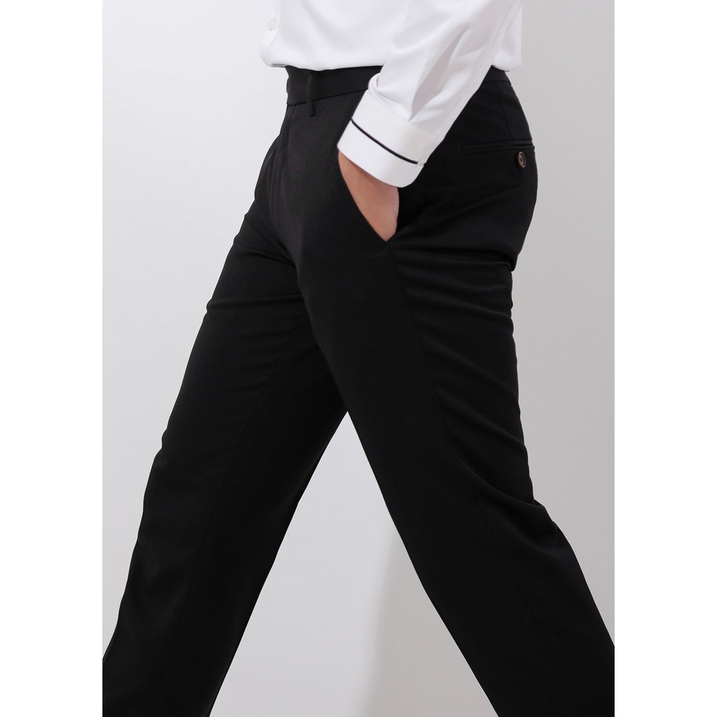 Quần tây đen hàng cao cấp, ống suông rộng thoải mái, giá xưởng vải cotton cao cấp co giãn | BigBuy360 - bigbuy360.vn