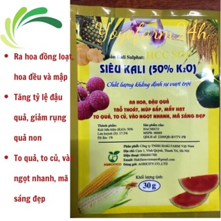 Phân bón vi lượng siêu kali gói 30gr
